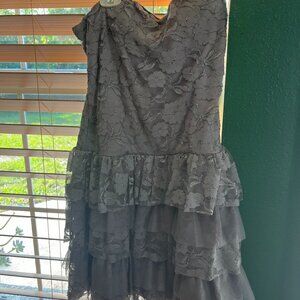 Lily Rose Small Grey Strapless Dress